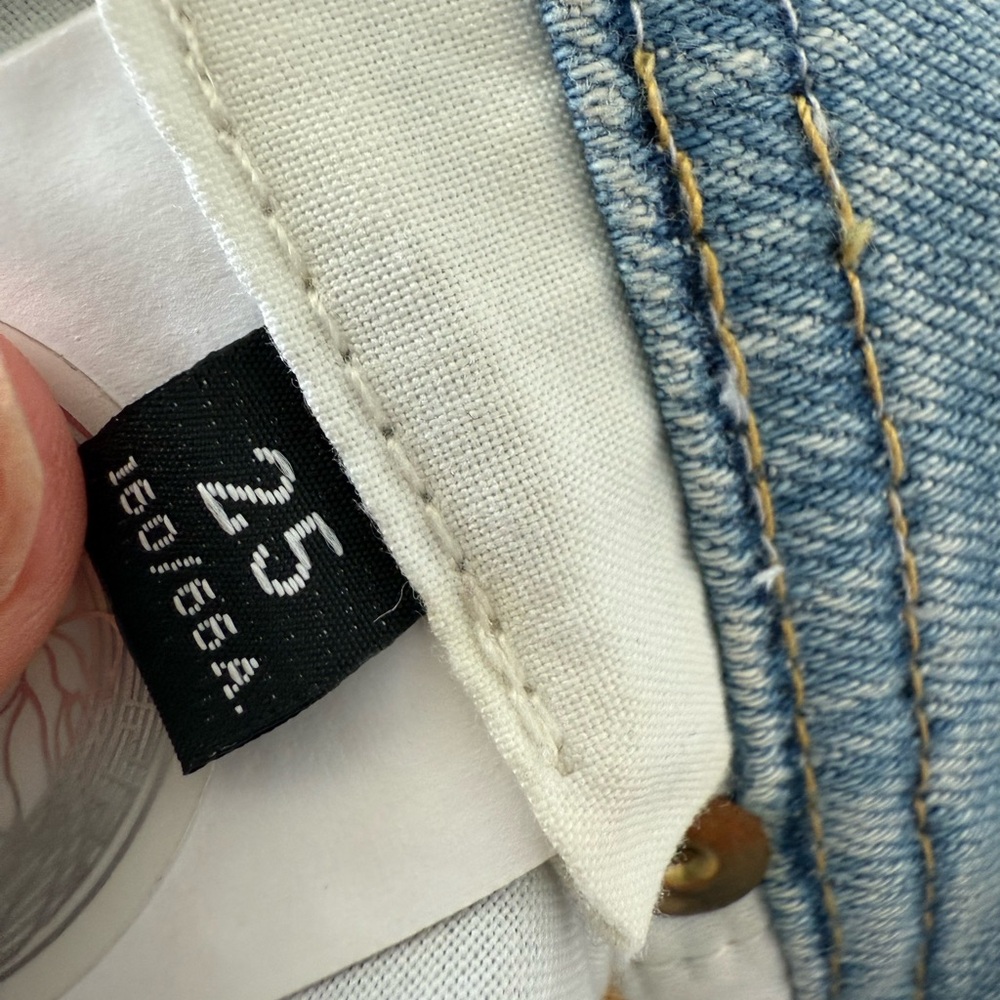 Versace Light Blue Flare Jeans with Multicolor Side Panels - Picture 10 of 11